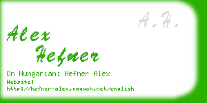 alex hefner business card